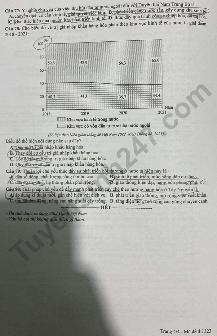 de thi tot nghiep thpt 2024 mon dia li ma de 323 hinh 4
