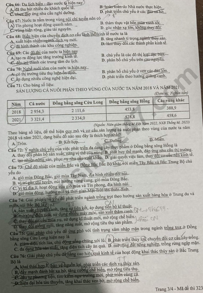 de thi tot nghiep thpt 2024 mon dia li ma de 323 hinh 3