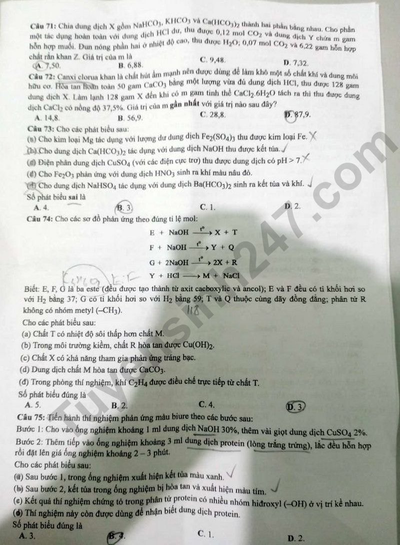 de thi tot nghiep thpt 2024 mon hoa hoc ma de 205 hinh 3