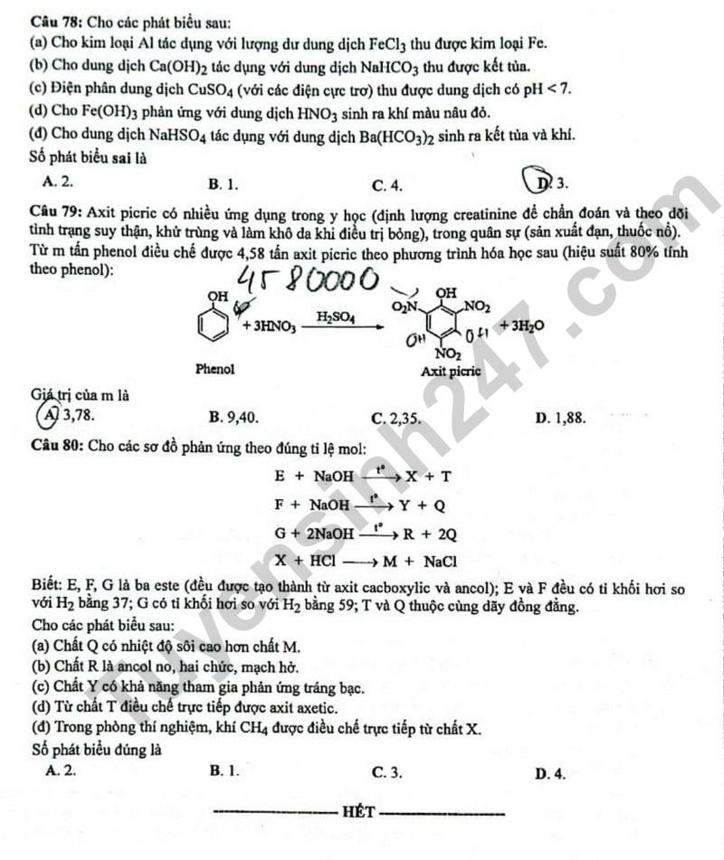 de thi tot nghiep thpt 2024 mon hoa hoc ma de 210 hinh 4