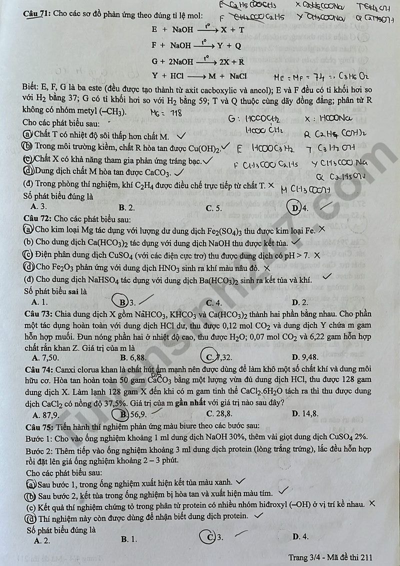 de thi tot nghiep thpt 2024 mon hoa hoc ma de 211 hinh 3