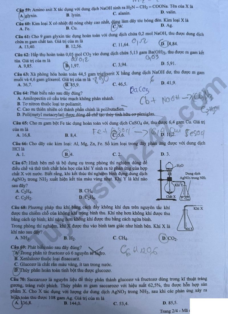 de thi tot nghiep thpt 2024 mon hoa hoc ma de 214 hinh 2