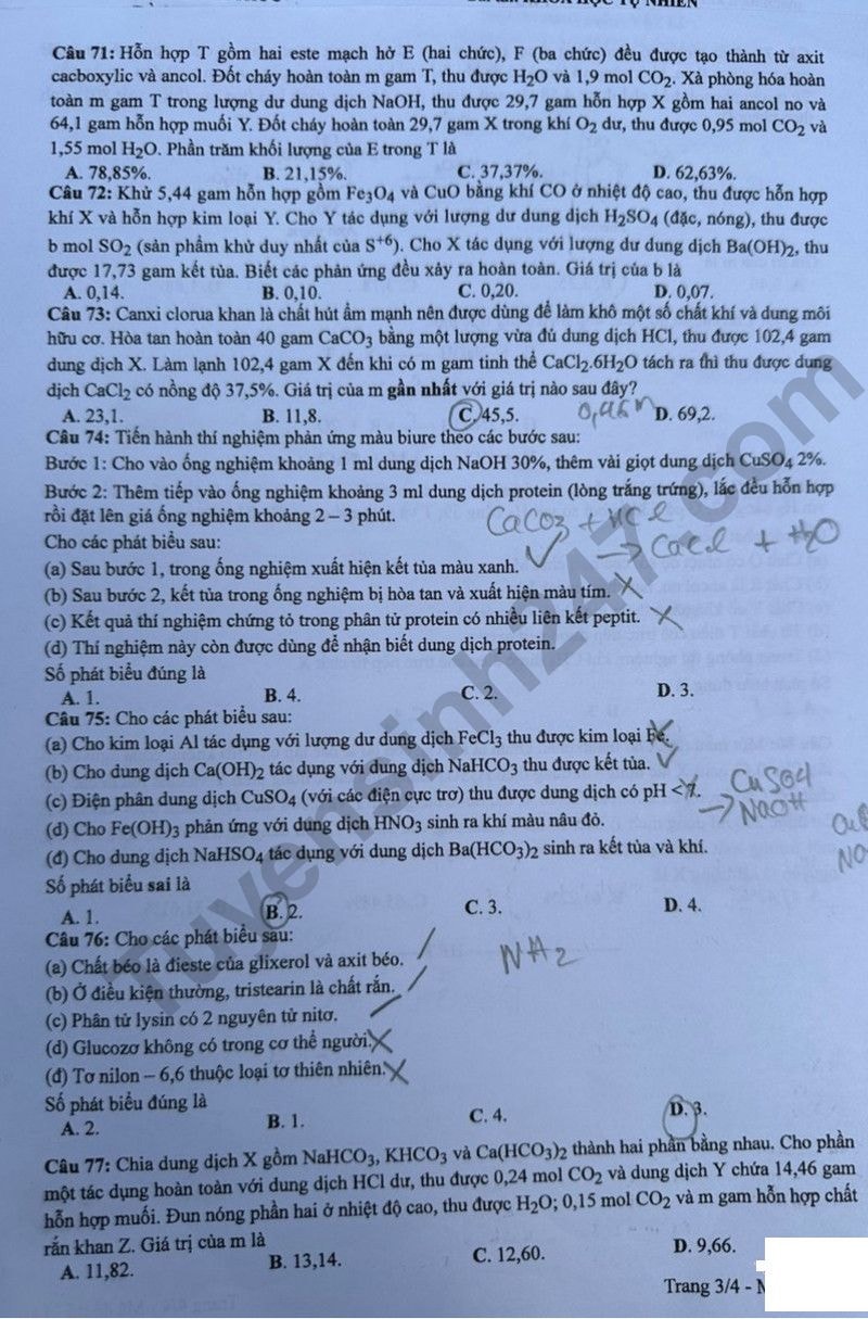 de thi tot nghiep thpt 2024 mon hoa hoc ma de 214 hinh 3
