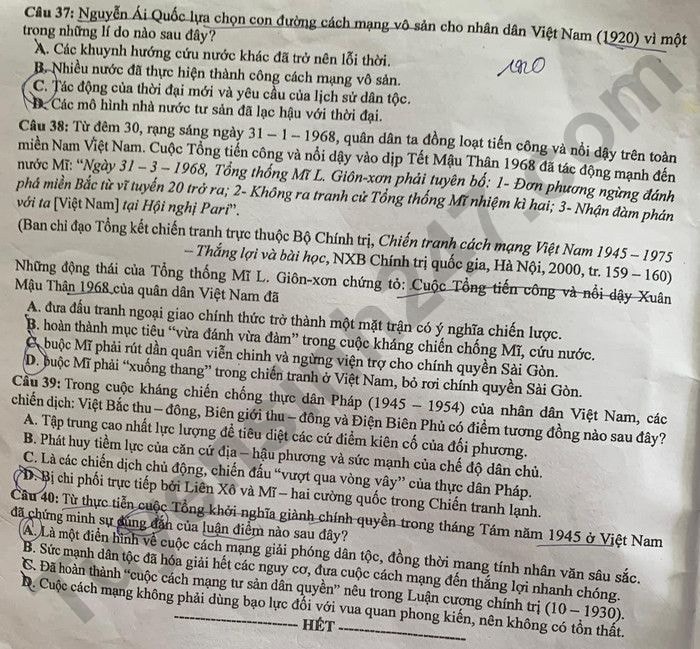 de thi tot nghiep thpt 2024 mon lich su ma de 307 hinh 4