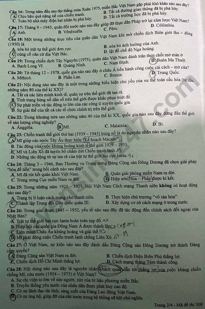 de thi tot nghiep thpt 2024 mon lich su ma de 308 hinh 2