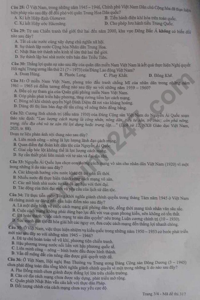 de thi tot nghiep thpt 2024 mon lich su ma de 317 hinh 3