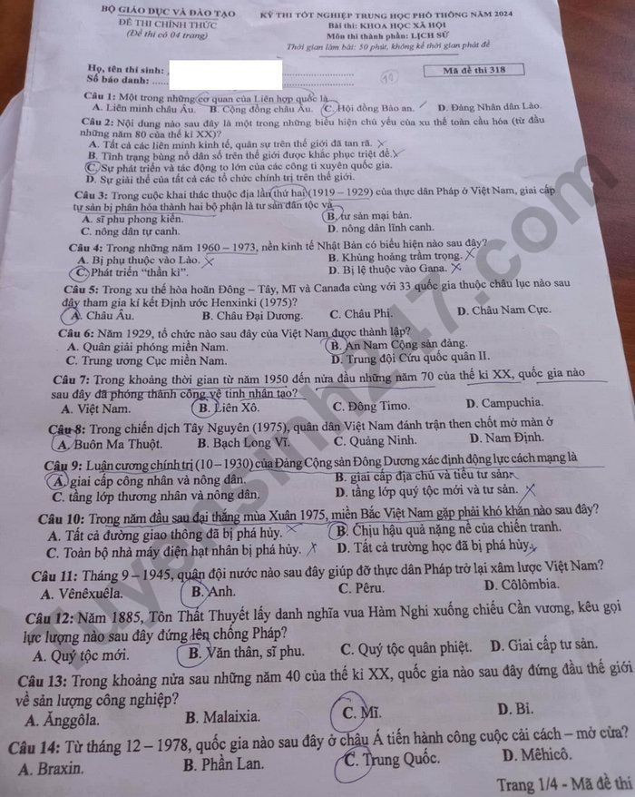 de thi tot nghiep thpt 2024 mon lich su ma de 318 hinh 1