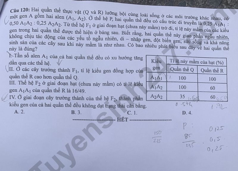 de thi tot nghiep thpt 2024 mon sinh hoc ma de 209 hinh 6