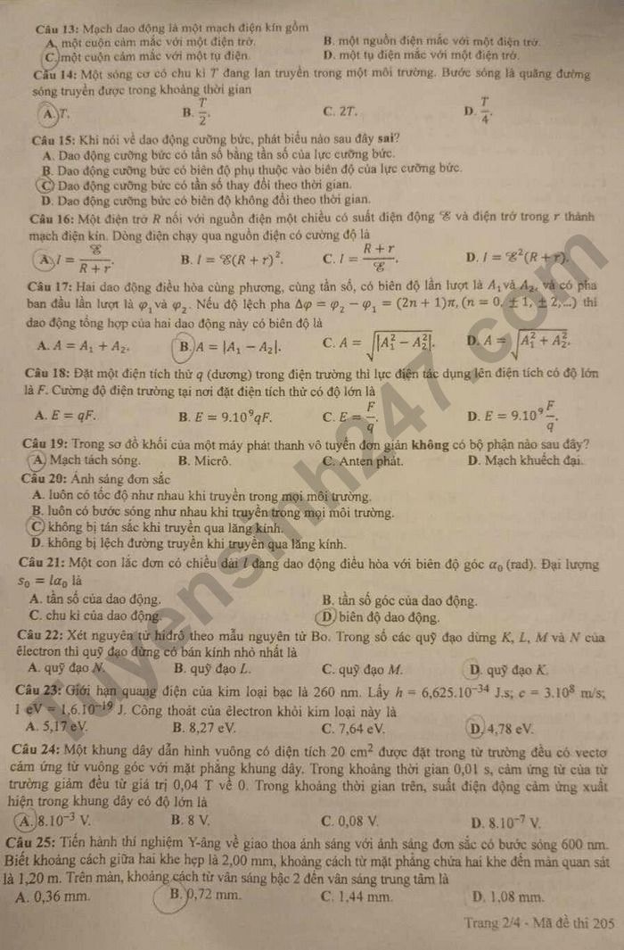 de thi tot nghiep thpt 2024 mon vat li ma de 205 hinh 2