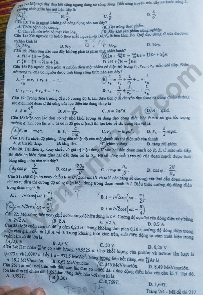 de thi tot nghiep thpt 2024 mon vat li ma de 217 hinh 2