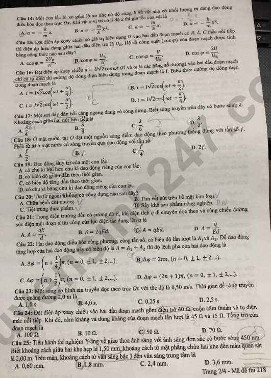 de thi tot nghiep thpt 2024 mon vat li ma de 218 hinh 2