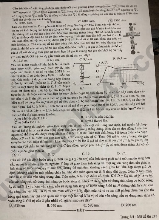 de thi tot nghiep thpt 2024 mon vat li ma de 218 hinh 4