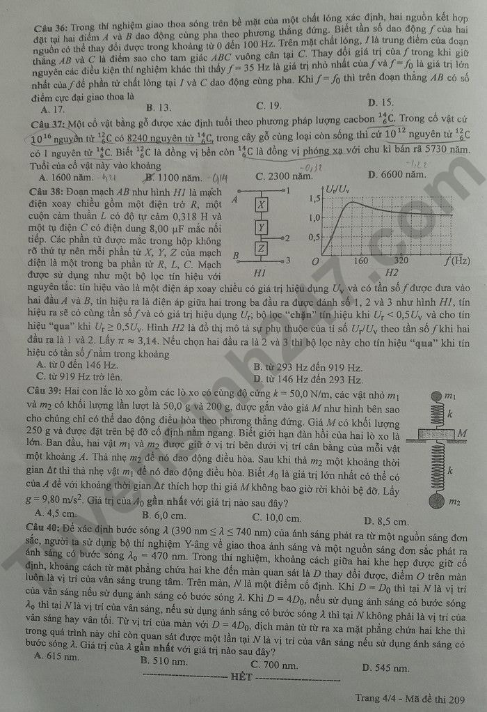 de thi tot nghiep thpt 2024 mon vat ly ma de 209 hinh 4