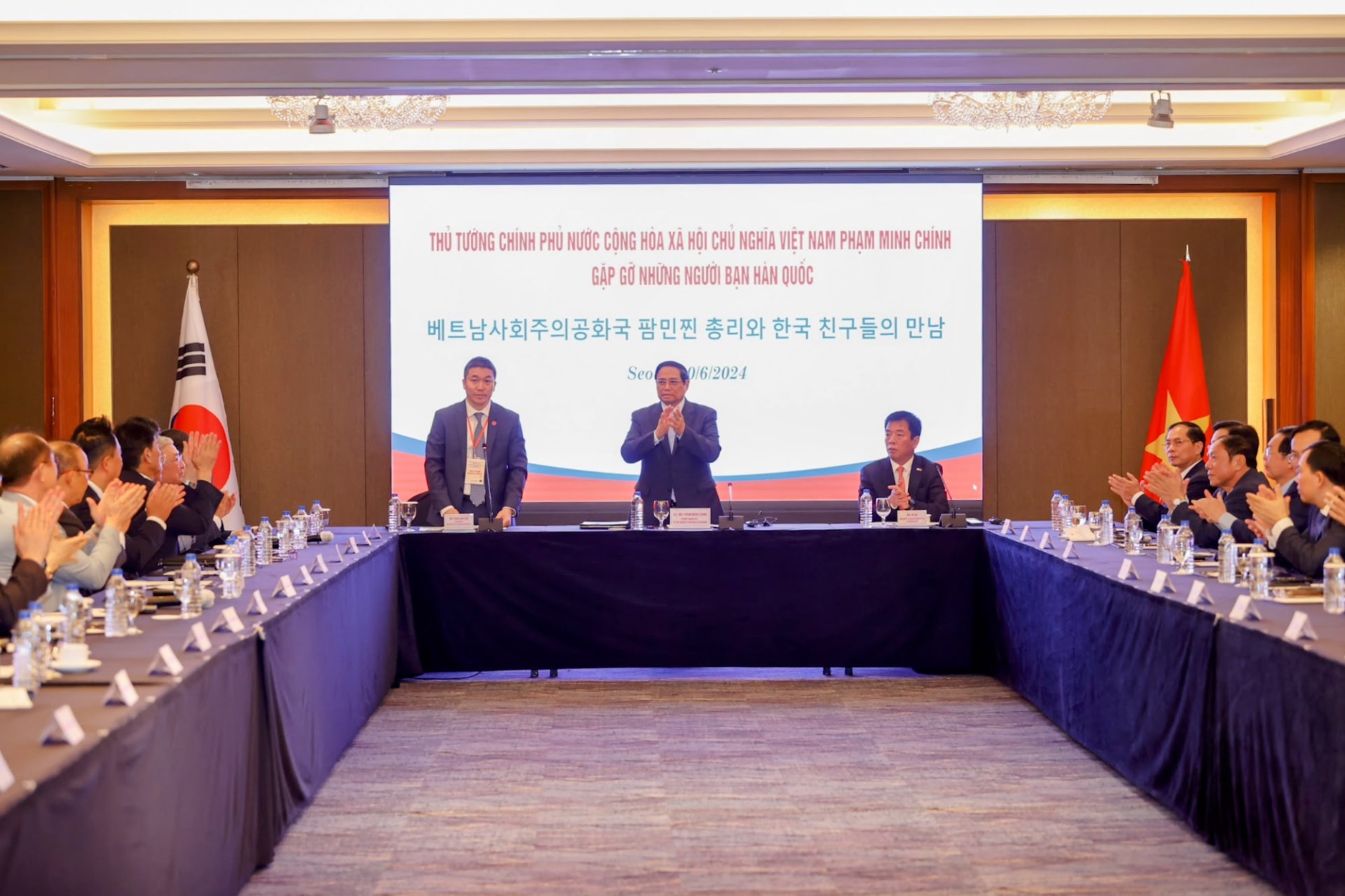 thu tuong chinh phu pham minh chinh gap go nhung nguoi ban han quoc tai thu do seoul hinh 1