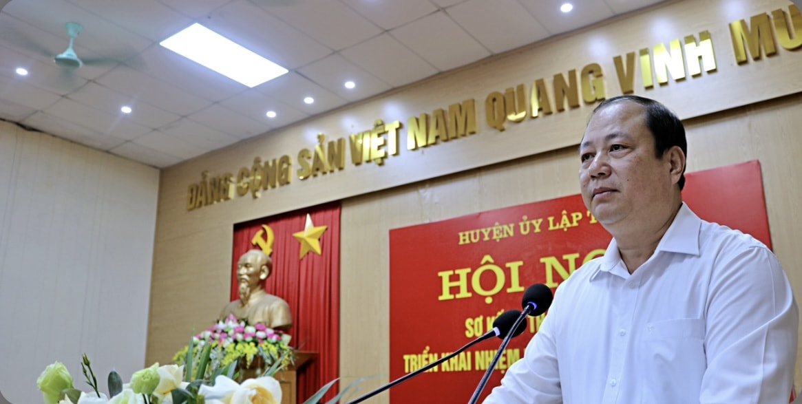 huyen uy lap thach so ket 6 thang dau nam trien khai nhiem vu 6 thang cuoi nam 2024 hinh 2