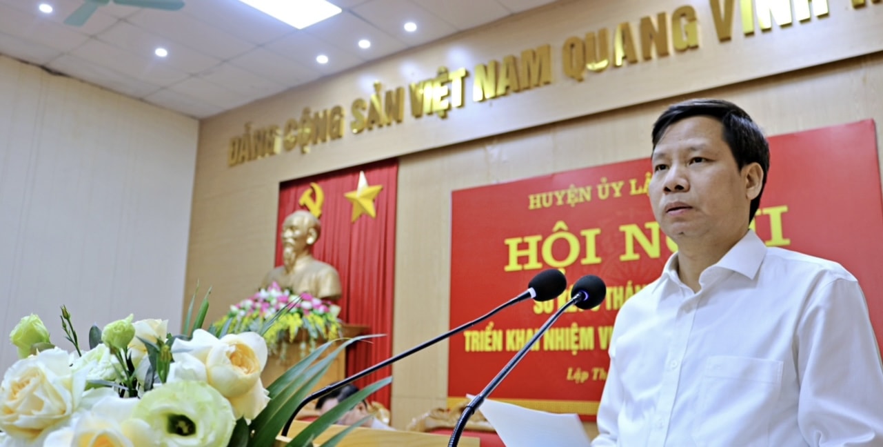 huyen uy lap thach so ket 6 thang dau nam trien khai nhiem vu 6 thang cuoi nam 2024 hinh 3