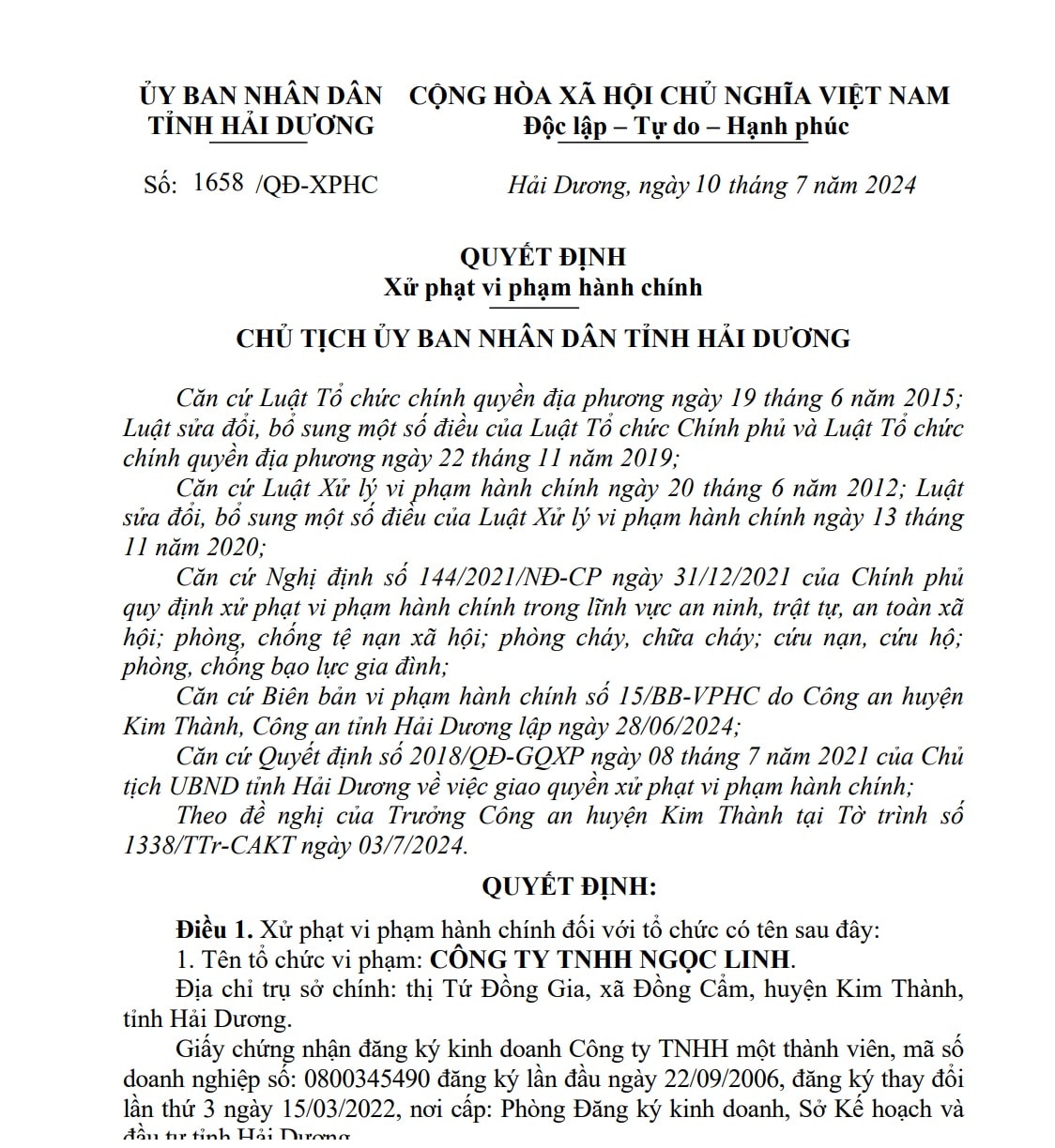 vi pham quy dinh pccc 4 doanh nghiep tai hai duong bi xu phat hon 350 trieu dong hinh 1
