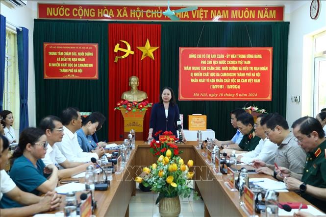 pho chu tich nuoc vo thi anh xuan tham tang qua nan nhan chat doc da cam dioxin hinh 1