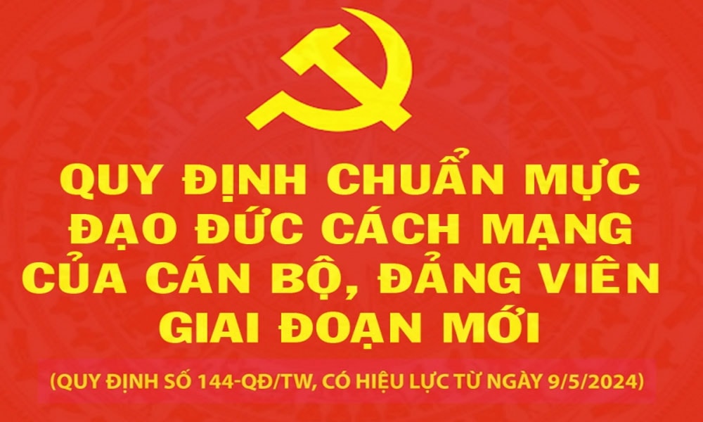 mot so giai phap thuc hien quy dinh so 144 qd tw cua bo chinh tri ve chuan muc dao duc cach mang cua can bo dang vien trong giai doan moi hinh 1