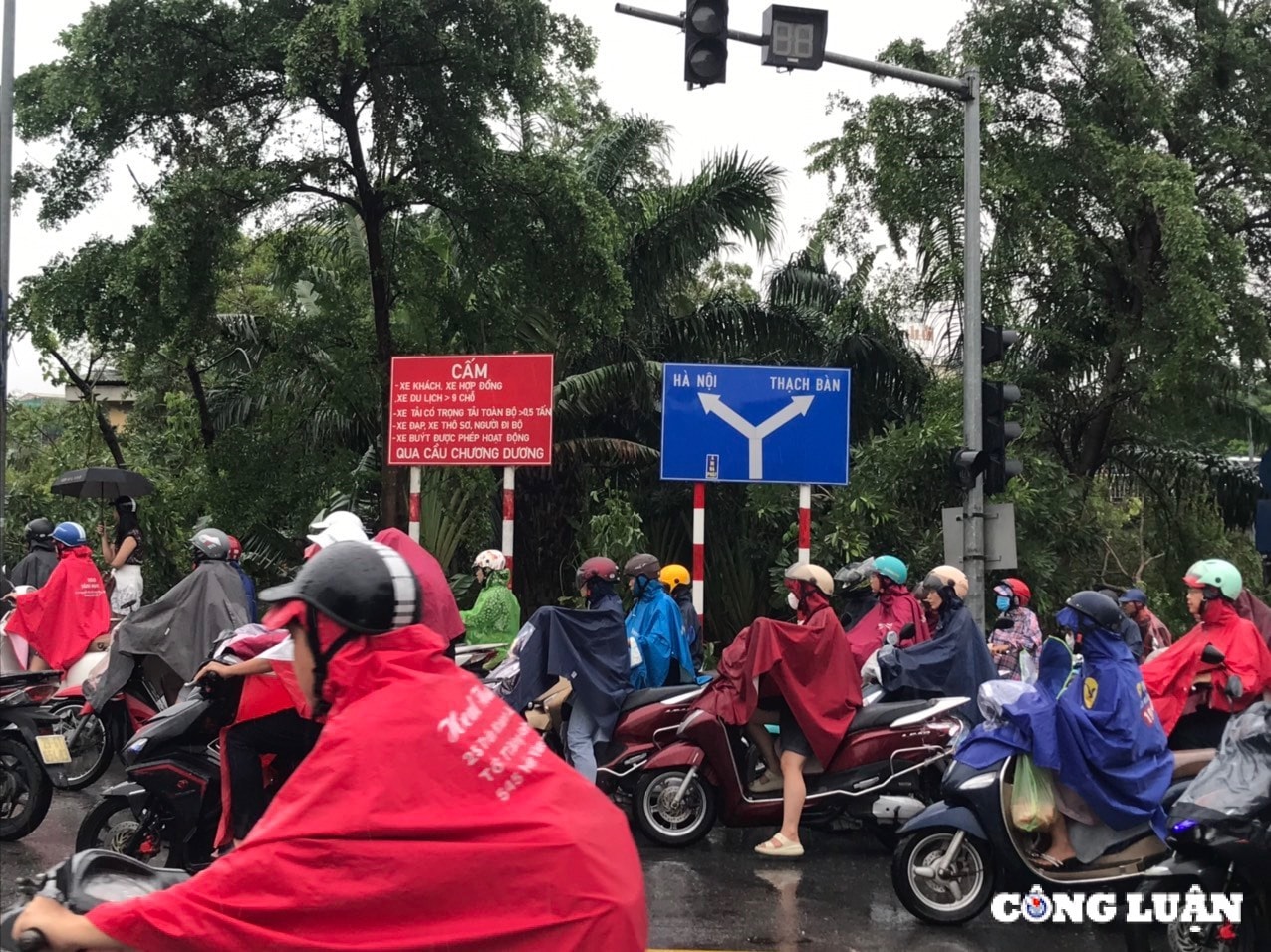 ha noi han che phuong tien qua cau chuong duong do nuoc song hong dang cao hinh 2