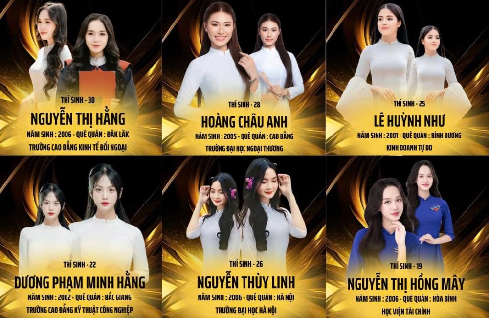 dan thi sinh noi troi tai cuoc thi hoa hau di san ao dai viet nam mua dau tien hinh 1