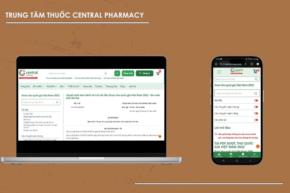trung tam thuoc central pharmacy trungtamthuoccom dia chi tra cuu cac dau sach y hoc thong tin y khoa moi nhat mien phi hinh 3