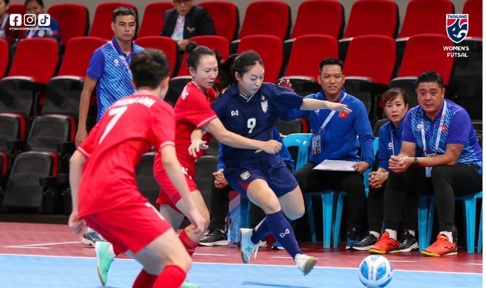 thang thai lan doi tuyen futsal nu viet nam vo dich giai futsal nu dong nam a hinh 1