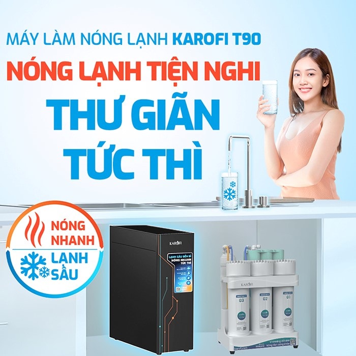 dung may loc nuoc de gam bep nhung van muon co chuc nang nong lanh thi lam the nao hinh 1