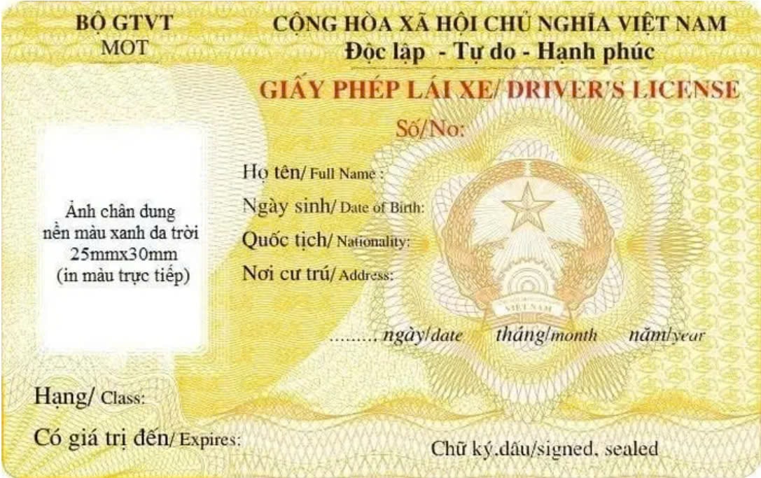 mau giay phep lai xe moi nhat duoc ap dung tu nam 2025 hinh 1
