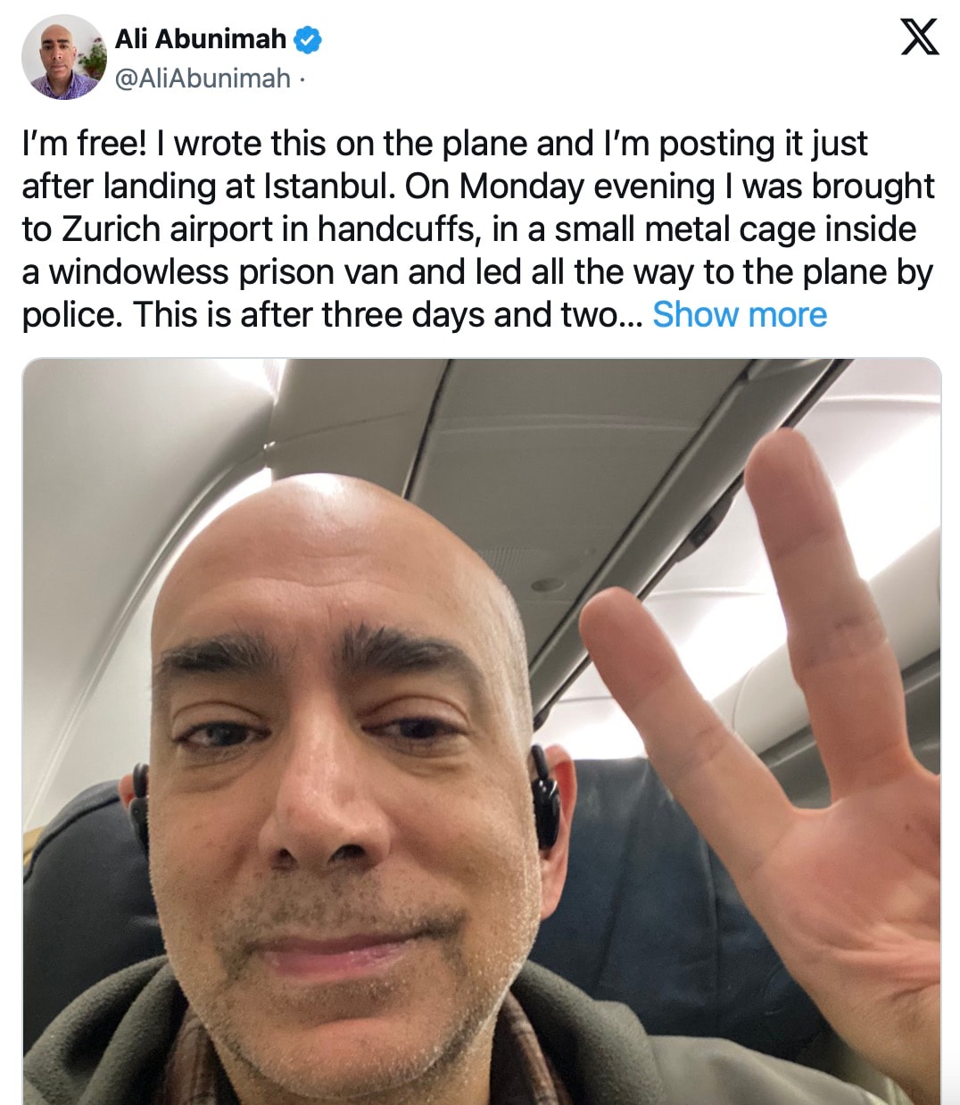 thuy si truc xuat nha bao palestine my ali abunimah sau ba ngay giam giu hinh 1