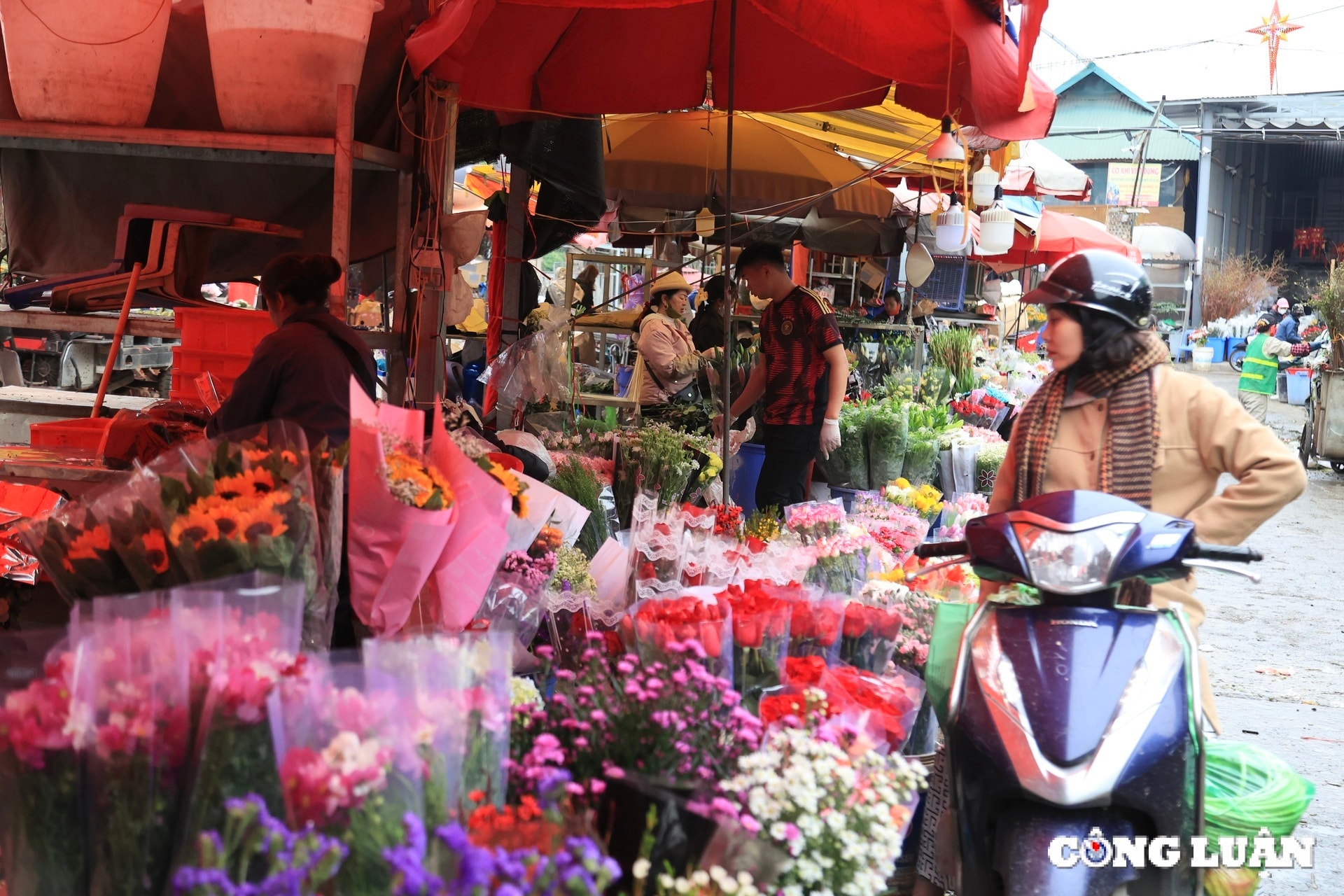 nhon nhip nguoi mua ke ban hoa tuoi tai cho quang an hinh 9