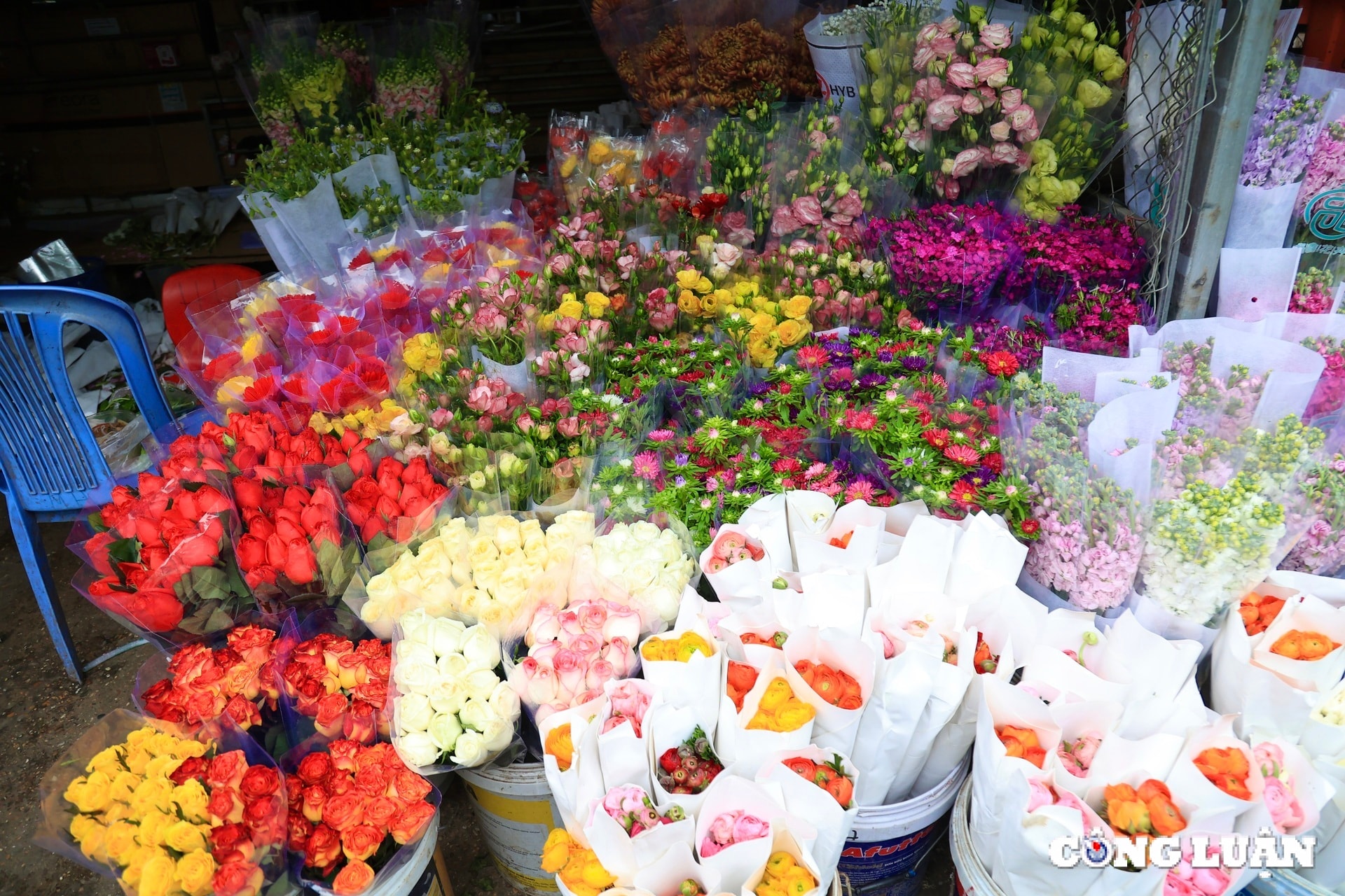 nhon nhip nguoi mua ke ban hoa tuoi tai cho quang an hinh 7