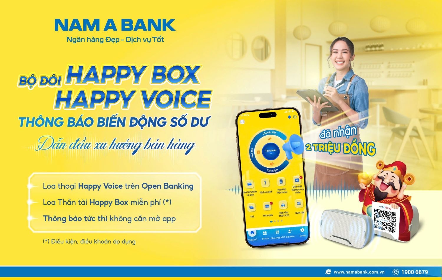 nam a bank tien phong ra mat bo doi thong bao bien dong so du bang giong noi hinh 1