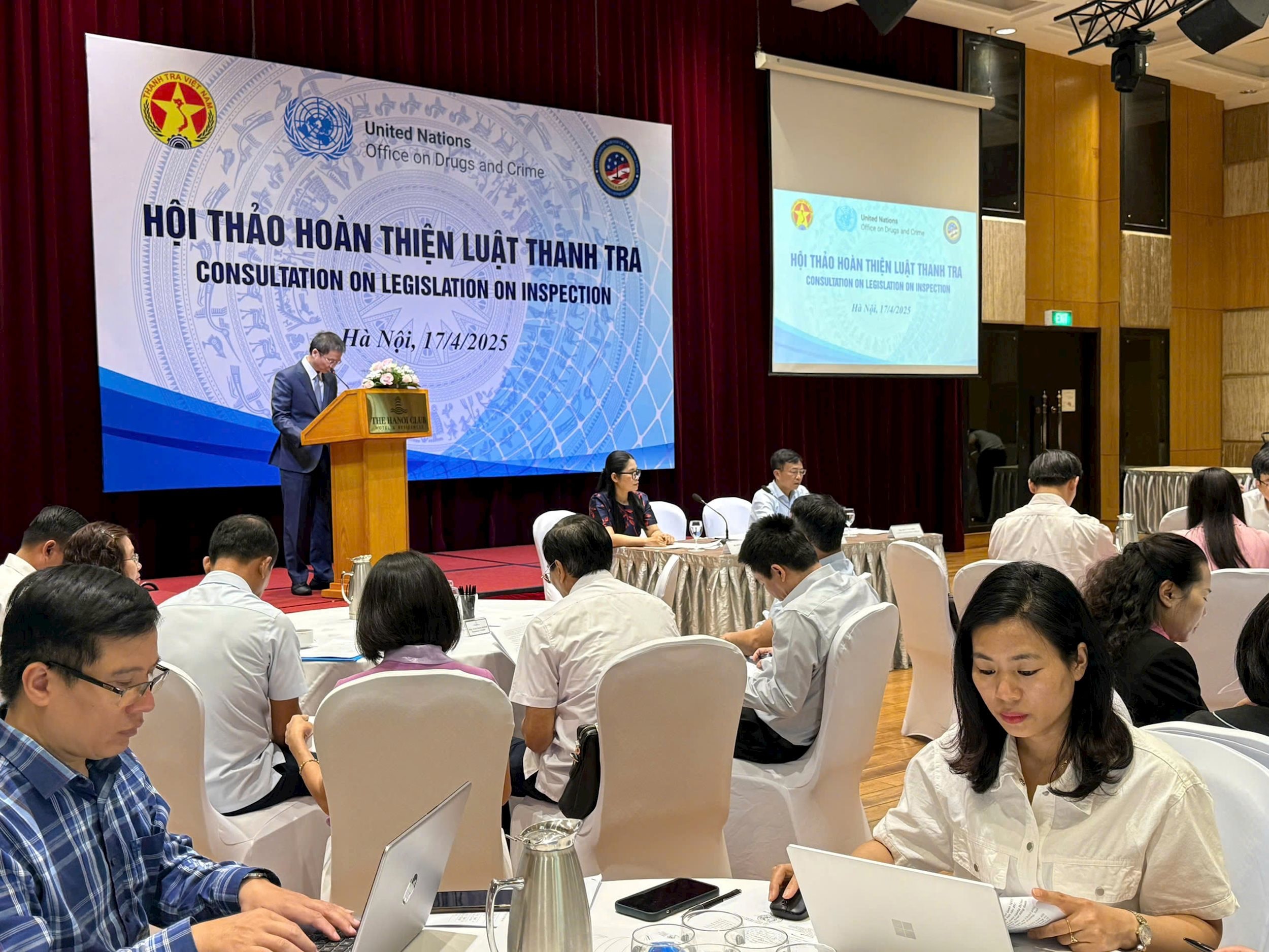 toàn cảnh buổi tổ chức hoàn thiện Luật Thanh Tra sửa đổi diễn ra ngày 17.04.2025