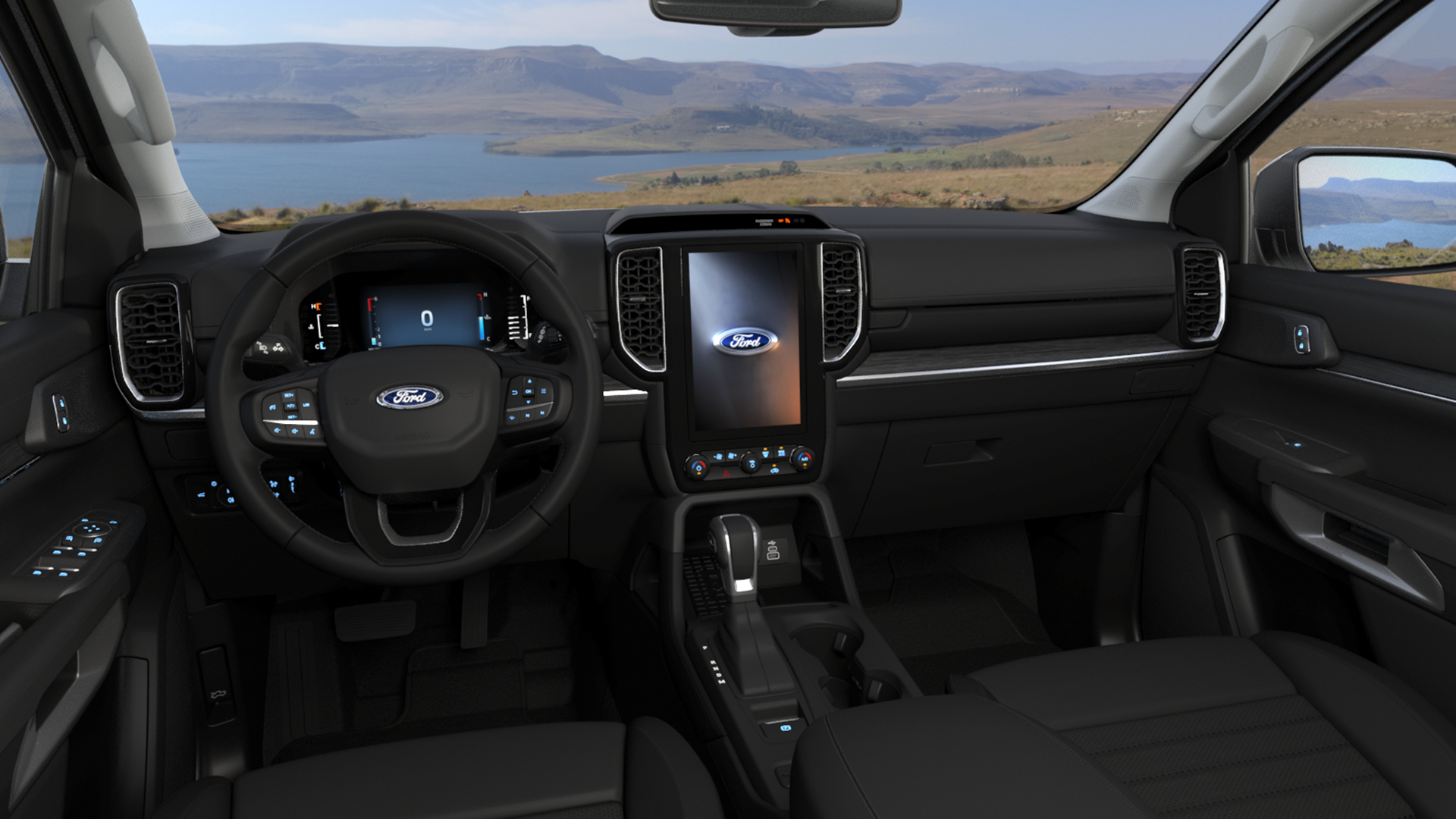 Thiết kế khoang lái phiên bản Everest Sport Đặc biệt 2025 - Ảnh: Ford