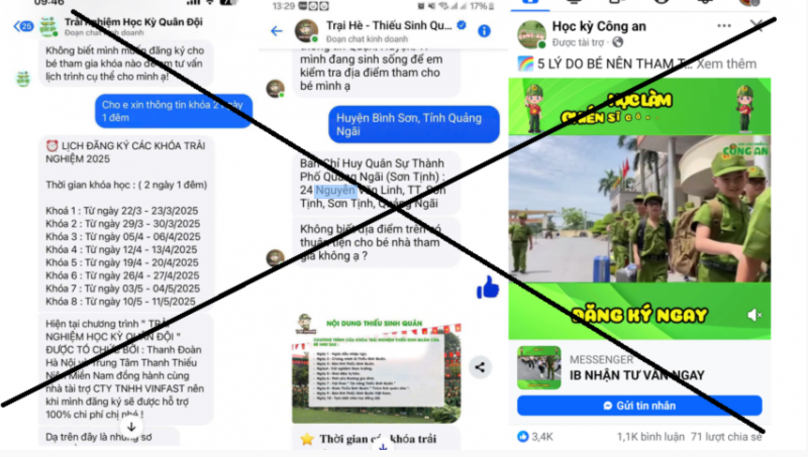 Lừa đảo trại hè quân đội