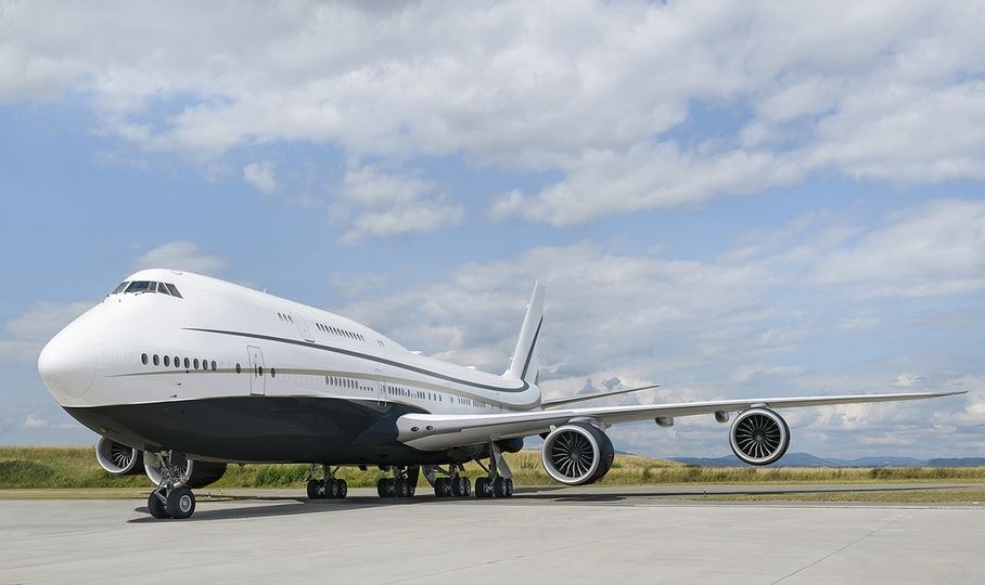Hình dáng bề ngoài của chiếc Boeing Business Jet 747-8i. Cabinet Alberto Pinto