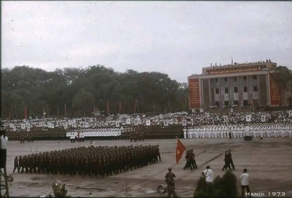 Khối nam chiến sĩ lục quân của Quân đội Nhân dân Việt Nam tiến vào lễ đài (Ảnh tư liệu).