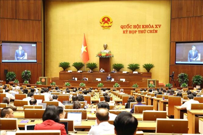 Toàn cảnh phiên họp chiều 23/5/2025. Ảnh: TTXVN