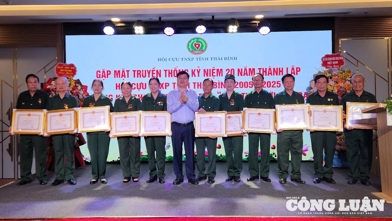 Bằng khen của UBND tỉnh Thái Bình cho cá nhân tập thể Hội cựu tnxp tỉnh Thái Bình