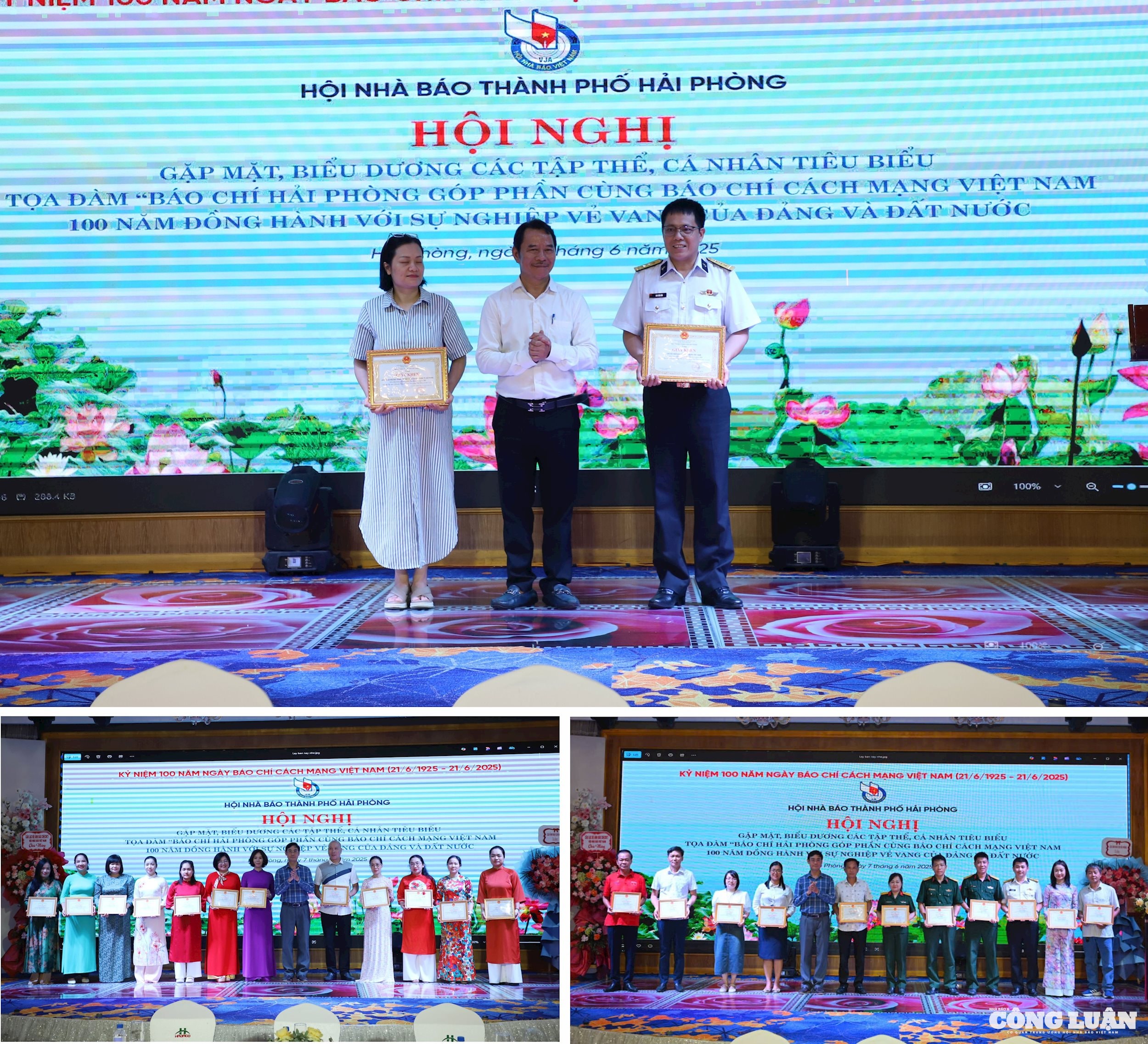 Lãnh đạo Hội Nhà báo Hải Phòng trao khen thưởng cho các tập thể và cá nhân