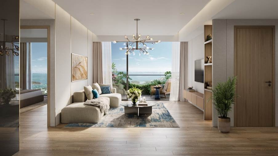 A living room with a couch and a table AI-generated content may be incorrect.