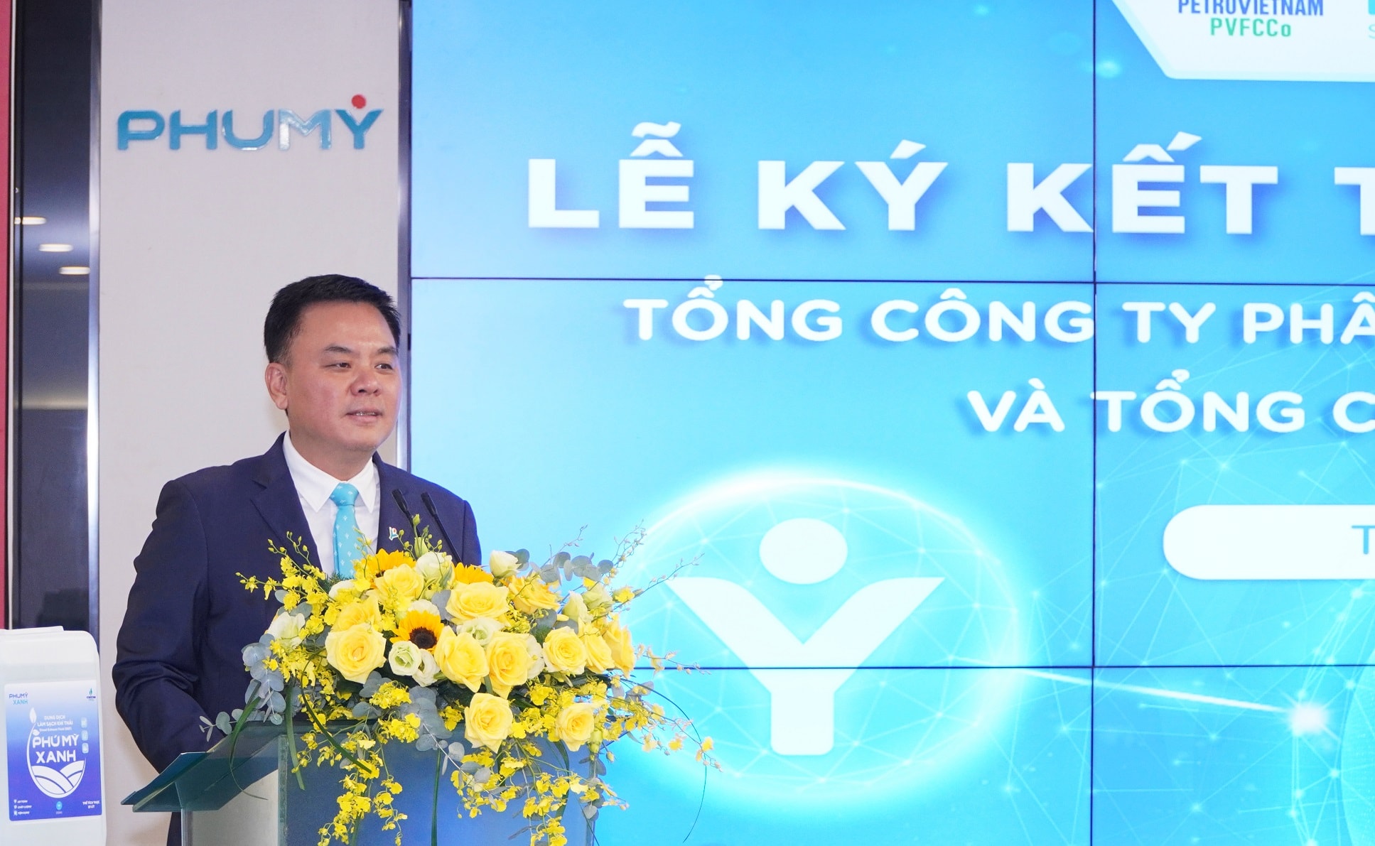 Ông Nguyễn Xuân Hòa - Chủ tịch HĐQT Phú Mỹ phát biểu tại Lễ ký kết - Copy