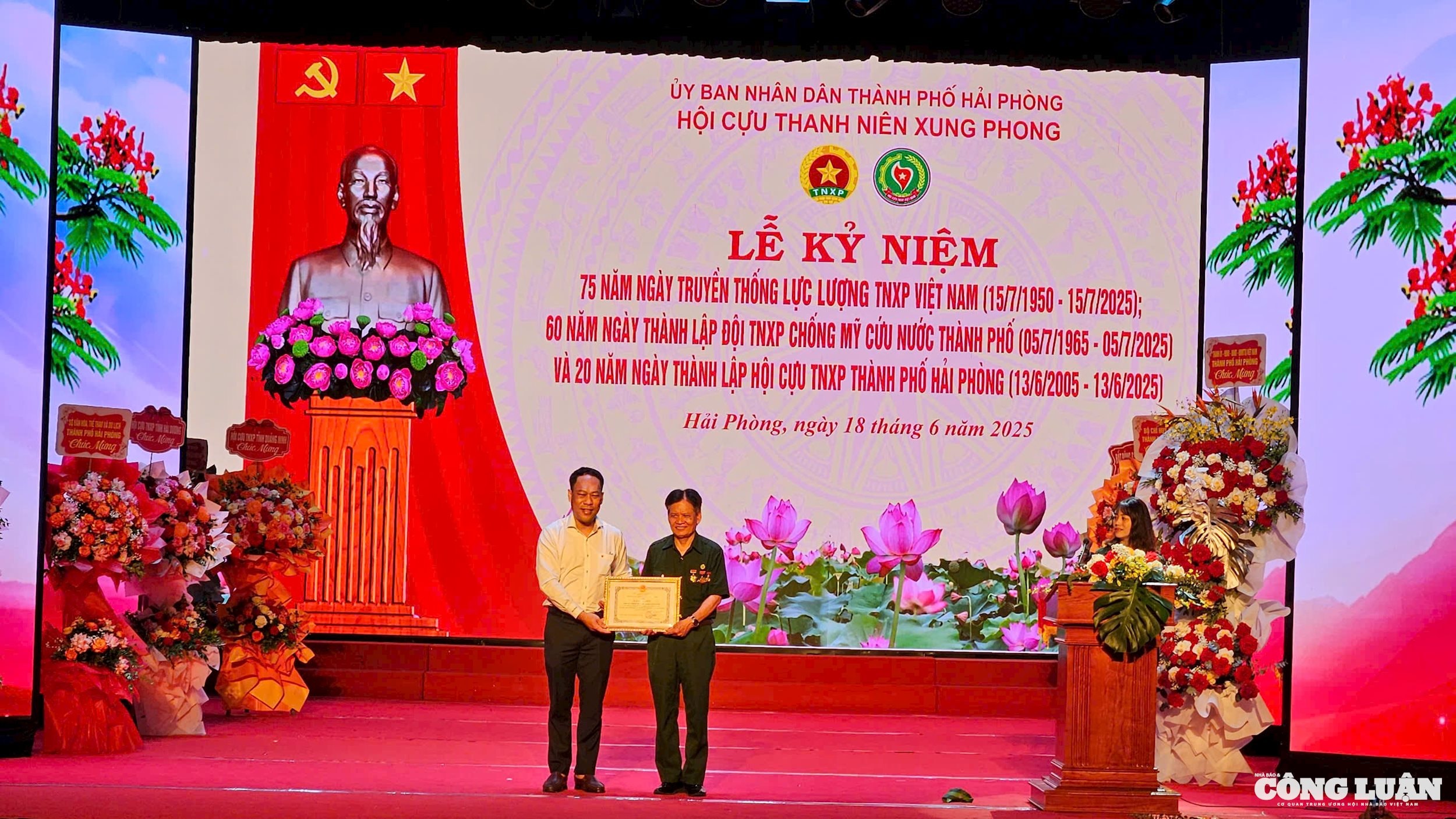 Hội Cựu TNXP TP Hải Phòng nhận Bằng khen của Ủy ban nhân dân thành phố Hải Phòng