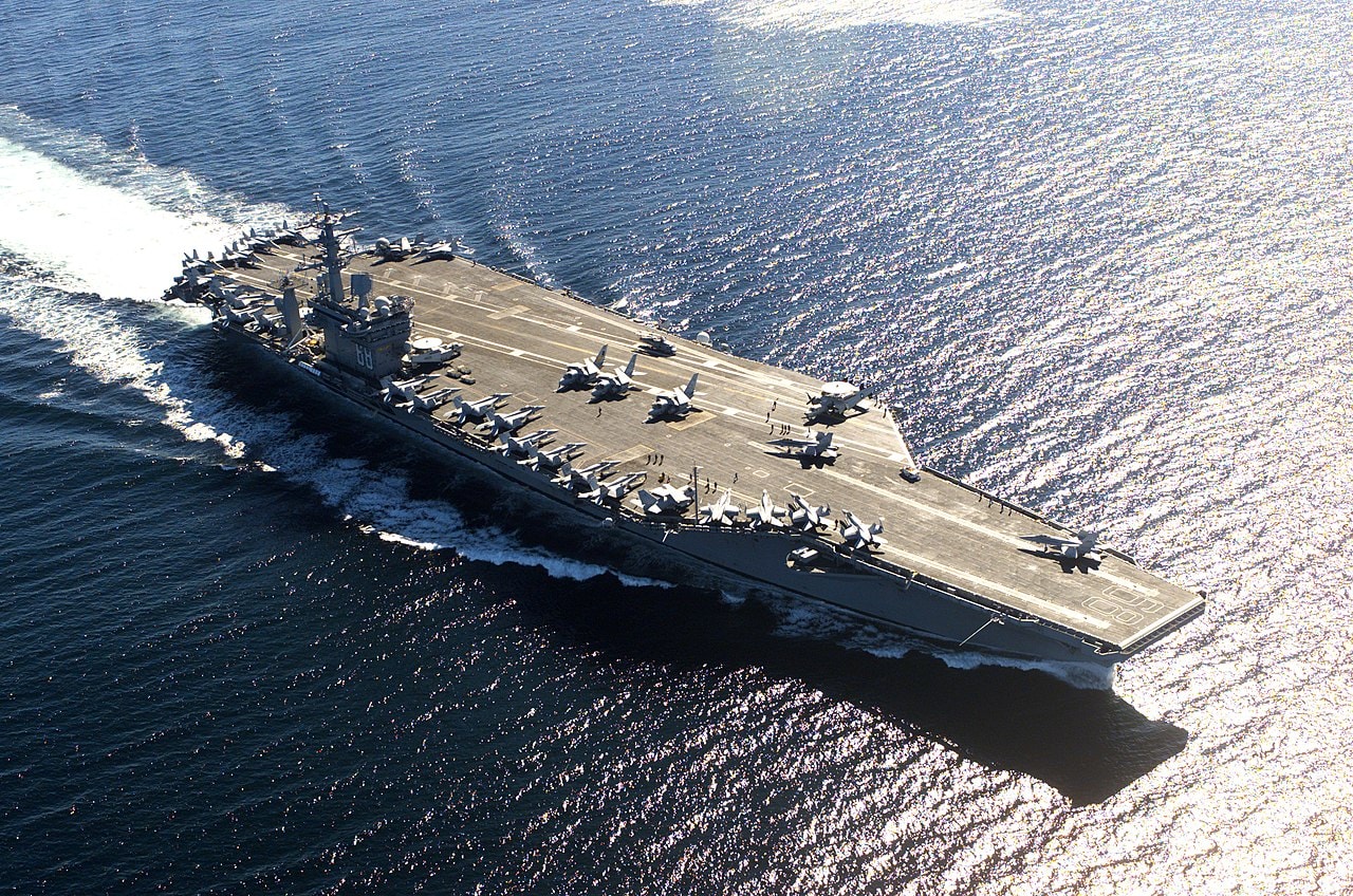 USS Nimitz (CVN-68), lead ship of her class of supercarriers.