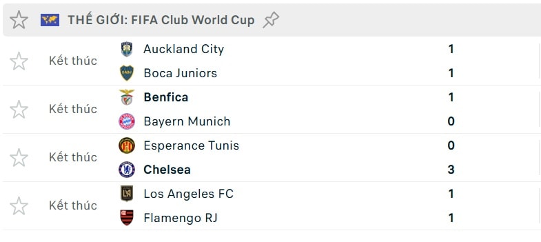 Kết quả FIFA Club World Cup 2025 (2)