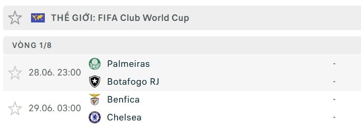 Lịch thi đấu FIFA Club World Cup 2025