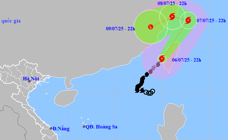 bão ra biển đông
