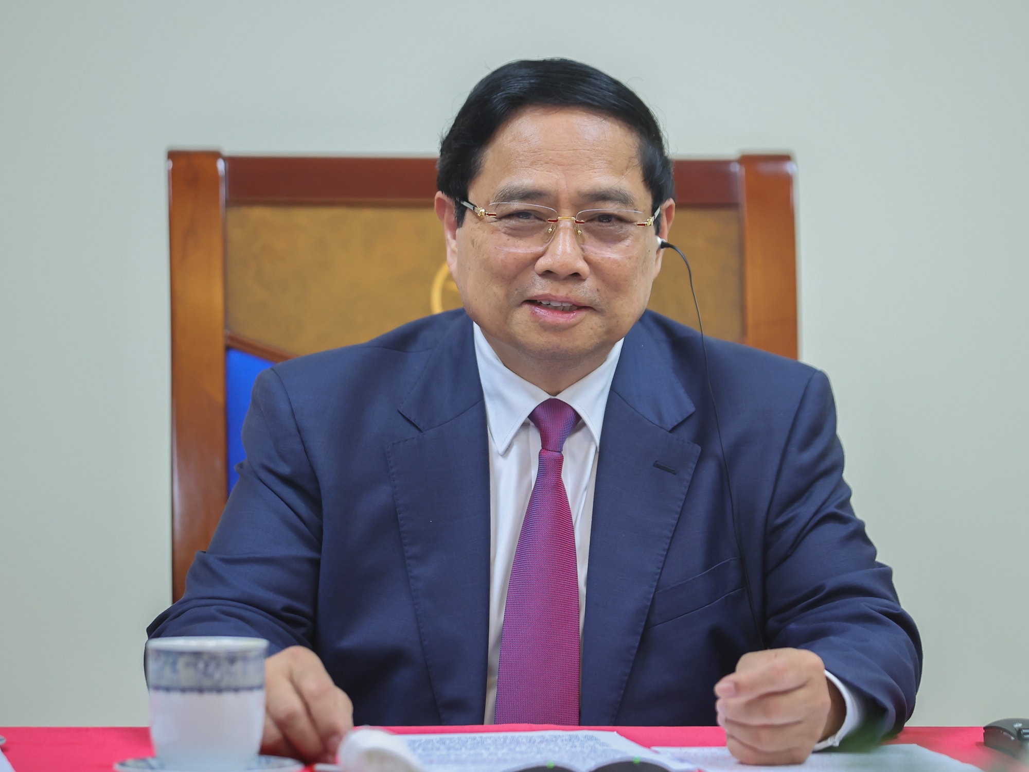 Thủ tướng Phạm Minh Chính điện đàm với Thủ tướng Campuchia Hun Manet- Ảnh 1. Thủ tướng Phạm Minh Chính điện đàm với Thủ tướng Campuchia Hun Manet- Ảnh 1.