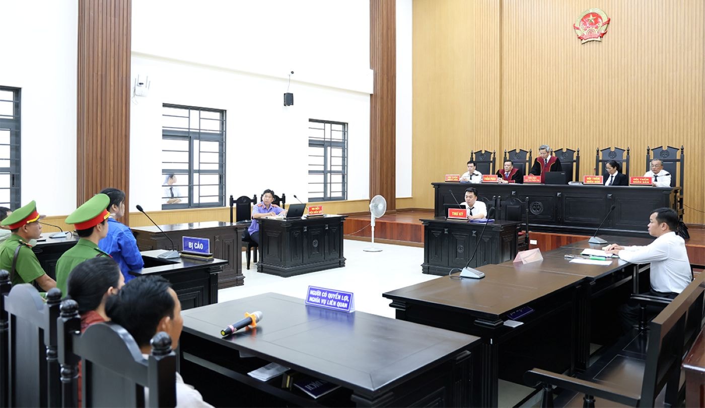 Quang cảnh phiên tòa. Ảnh: Vũ Tiến